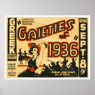 Gaieties Musical Revue 1936 WPA Poster