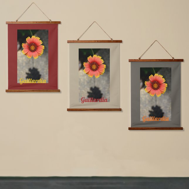 Gaillardia Flower and Shadow Floral Photographic Hanging Tapestry (Creator Uploaded)