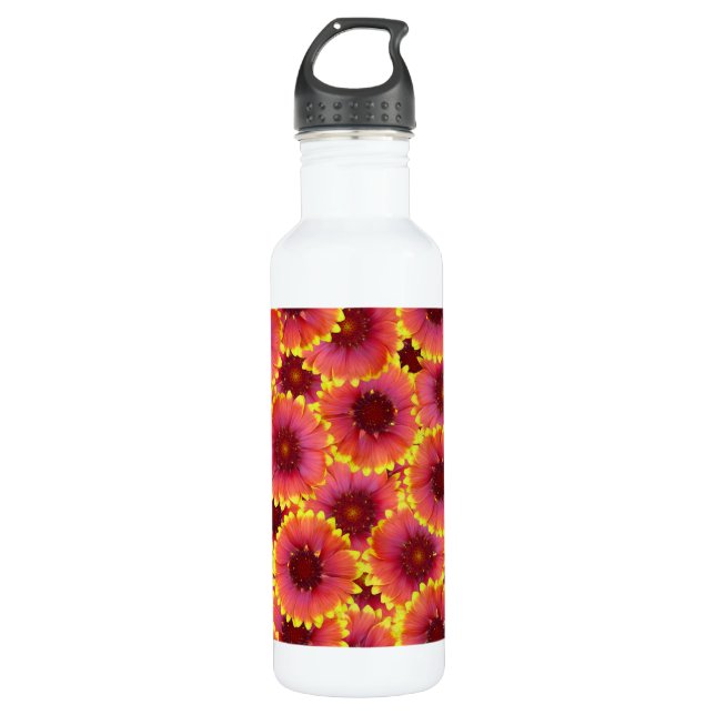 Gaillardia Seamless Pattern 710 Ml Water Bottle (Front)
