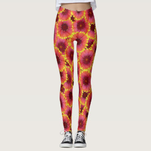 Gaillardia Seamless Pattern Leggings