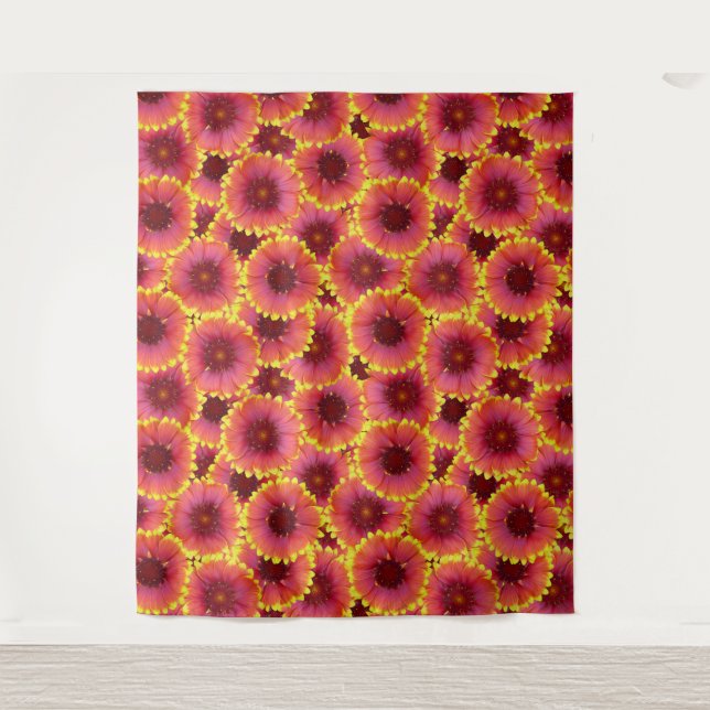 Gaillardia Seamless Pattern Tapestry (Front)