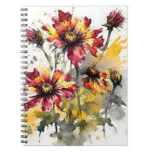 Gaillardia - Watercolor flowers Notebook