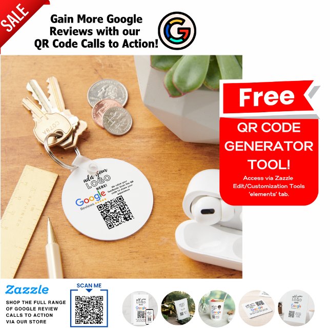 GAIN MORE GOOGLE REVIEWS WITH QR CODE CALLS TO ACT KEY RING (Creator Uploaded)
