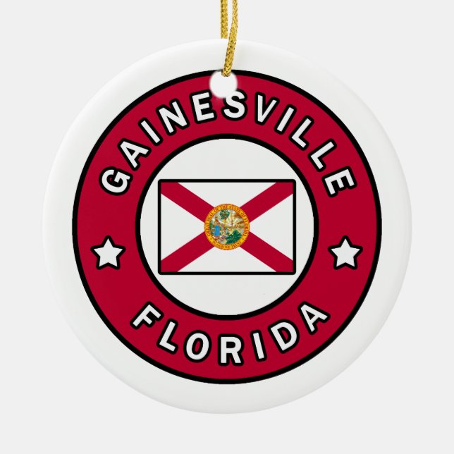 Gainesville Florida Ceramic Tree Decoration (Front)