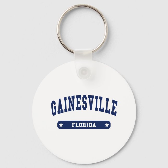 Gainesville Florida College Style tee shirts Key Ring (Front)