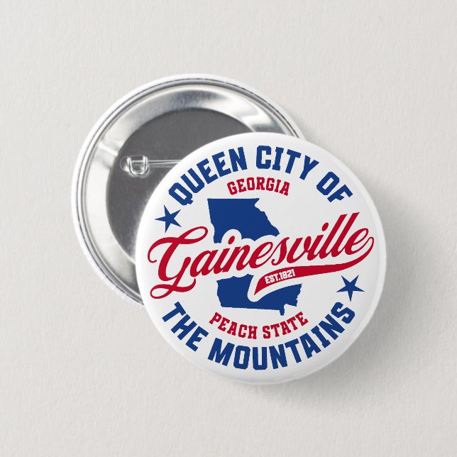 Gainesville, Georgia 6 Cm Round Badge (Front & Back)