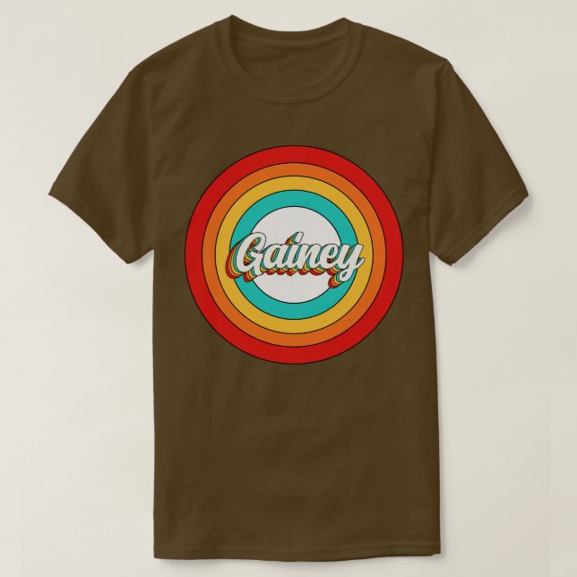 Gainey Name Shirt Vintage Gainey Circle (Design Front)