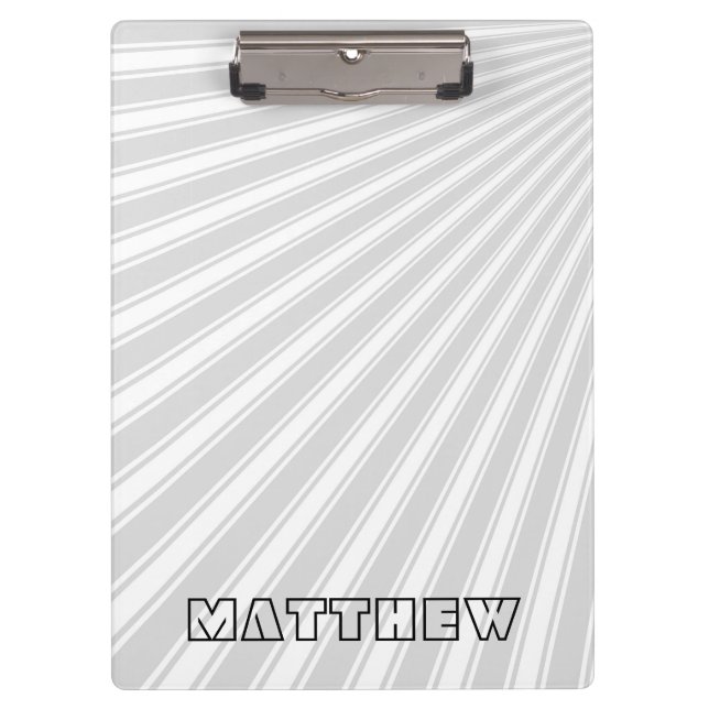 Gainsboro Colour Stripe Funky Pattern Clipboard (Front)