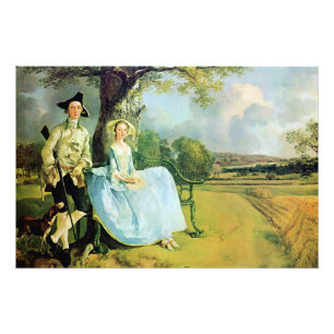 Gainsborough, Mr. and Mrs. Andrews, Photo Print