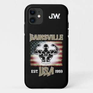 Gainsville USA Double Biceps Pose Bodybuilder Case-Mate iPhone Case