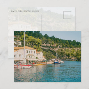 Gaios Waterfront, Paxos Island Greece Postcard