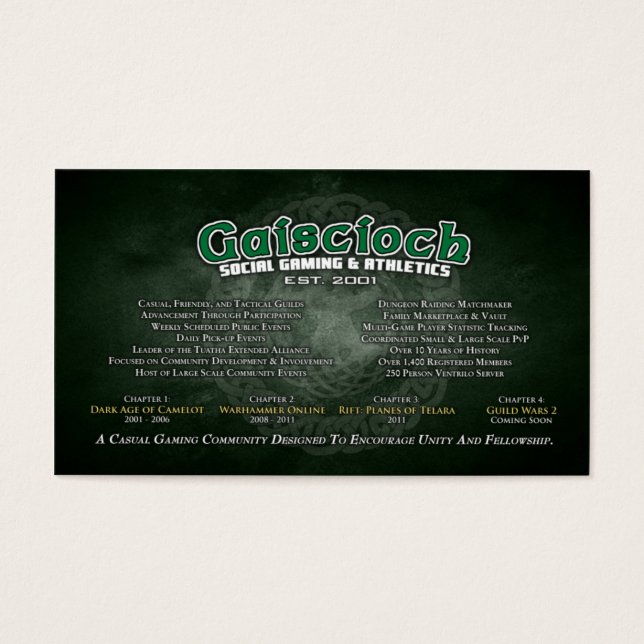 Gaiscioch Promo Cards (Front)