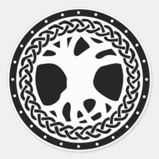 Gaiscioch White Emblem Classic Round Sticker