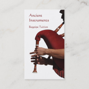 Gaita or bagpipe player business card