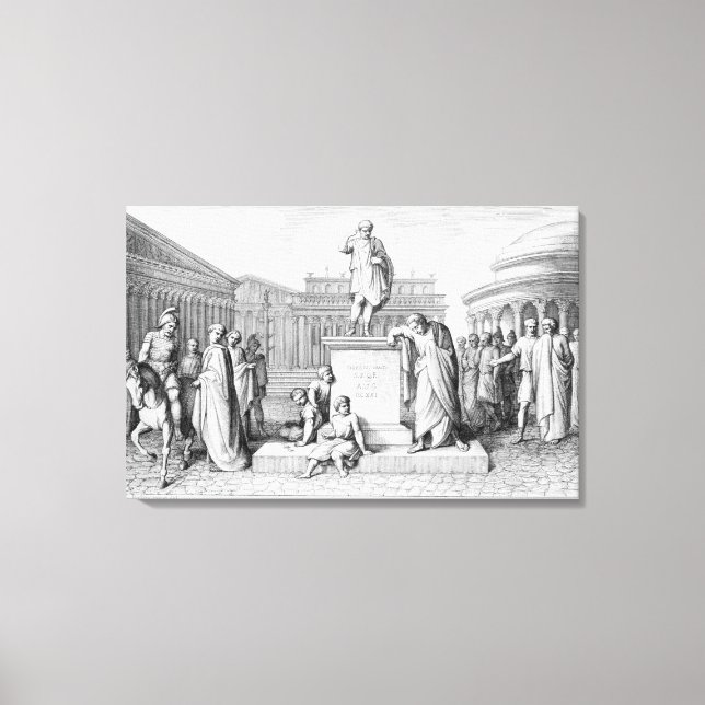 Gaius Gracchus Weeping Before his Father's Canvas Print (Front)