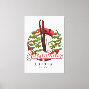 Gaiziņkalns Latvia ski logo Canvas Print