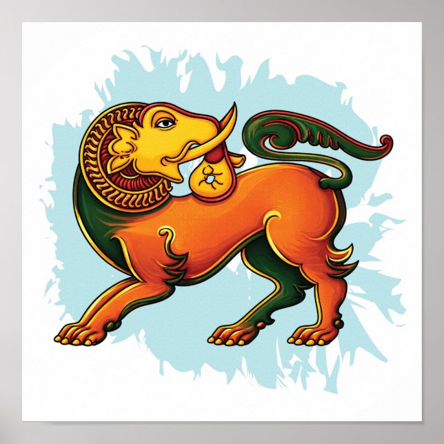 Gajasinha – Mythical Guardian of Strength Poster (Front)