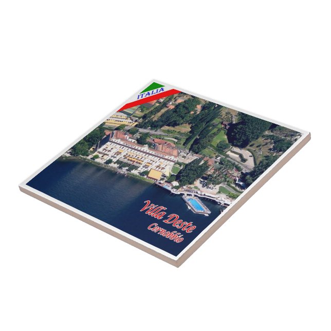 GAL027 CERNOBBIO, Lake Como, Italy, Tile (Side)