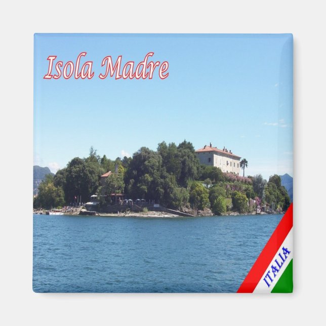 GAL053 ISOLA MADRE, Lake Maggiore Italy, Fridge  Magnet (Front)