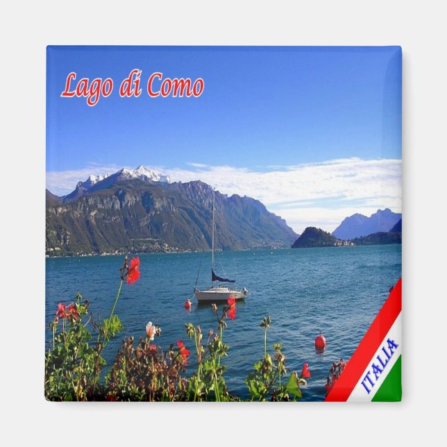 GAL061 LAKE COMO, View, Italy, Fridge Magnet (Front)
