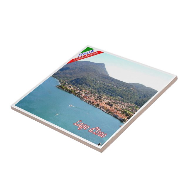 GAL062 Lake Iseo View, Italy, Tile (Side)