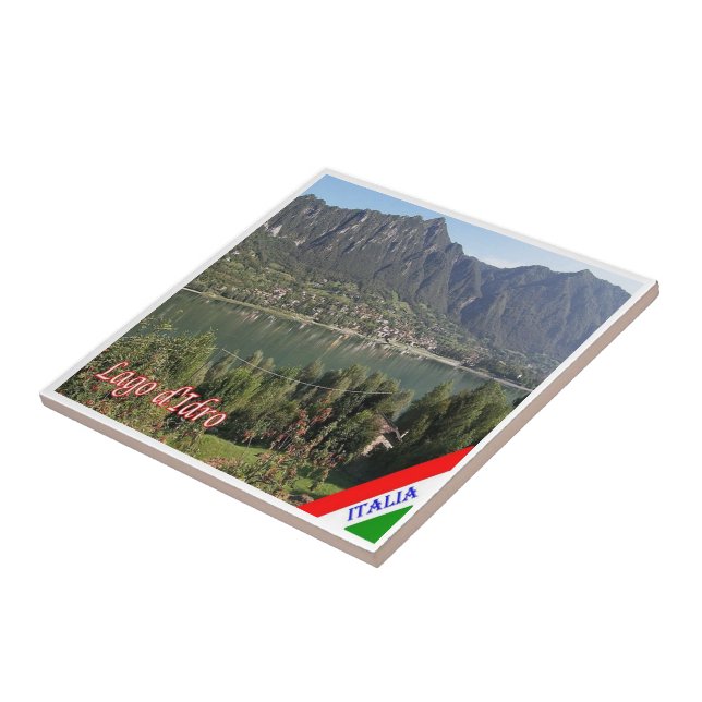 GAL064 LAKE IDRO Aerial View, Italy, Tile (Side)
