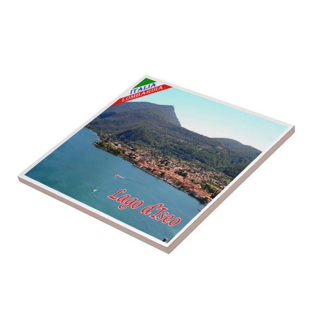 GAL071 LAKE ISEO Panorama, Italy, Tile (Side)