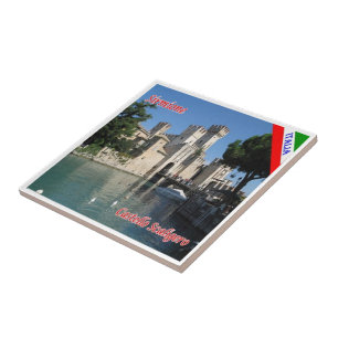 GAL112 SIRMIONE Lake Garda, Castle Scaligero, Tile