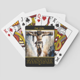 Gal 2:20 Glorious Saviour Radiant Cross Playing Cards