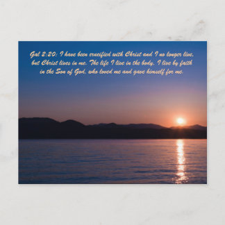 Gal 2:20: I have been crucified with Christ and I Postcard