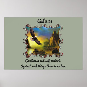 Gal 5:23 Gentleness and self-control Poster