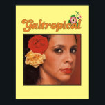 Gal Costa Galtropical Rose Vintage Girl Poster<br><div class="desc">Gal Costa Singer Art</div>