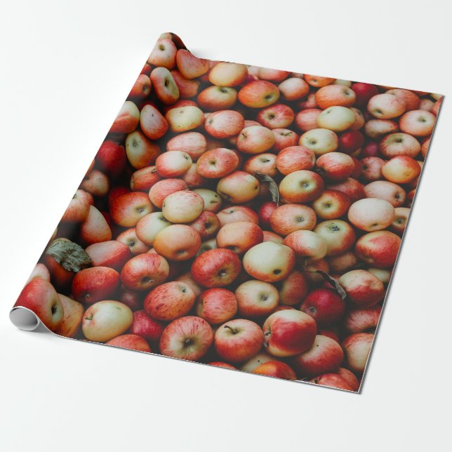 GALA APPLES WRAPPING PAPER (Unrolled)