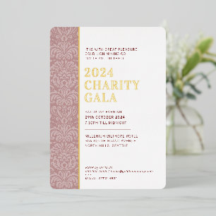 GALA BALL modern elegant event maroon red gold 