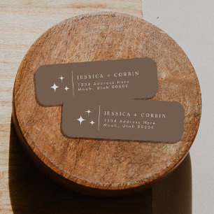 GALA Bohemian Brown Celestial Star Return Address