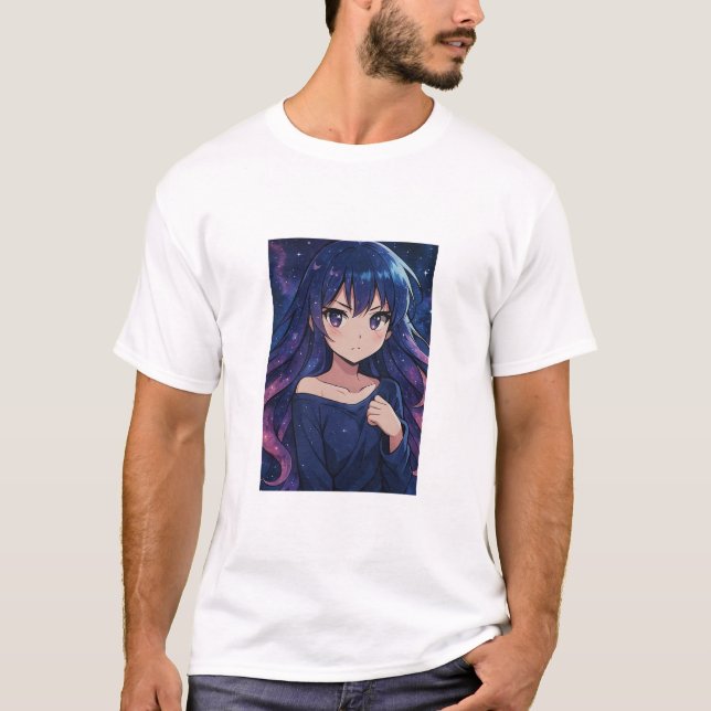 Galactic Anime Dream – Cosmic T-Shirt Design (Front)