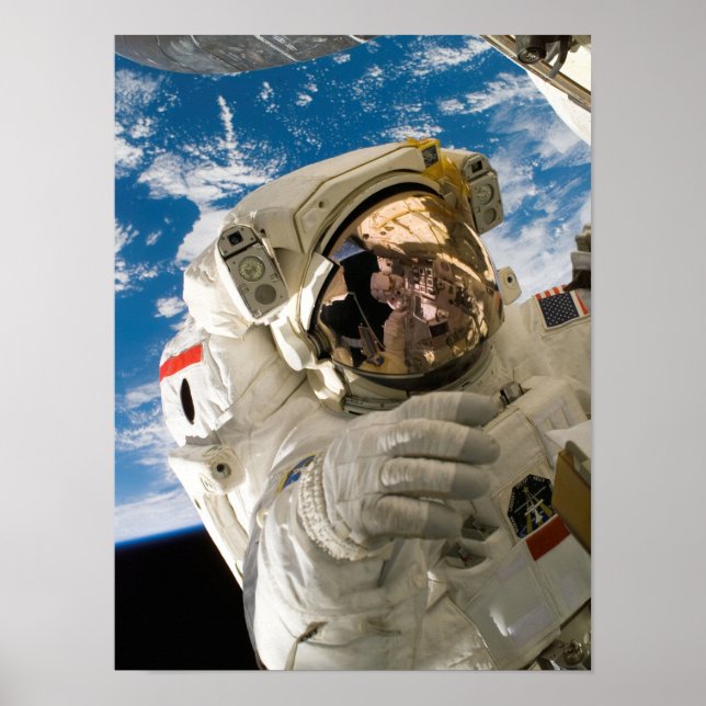 Galactic Astronaut Cool Outer Space Pictures Cool  Poster (Front)