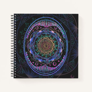 Galactic Bloom Mandala Notebook