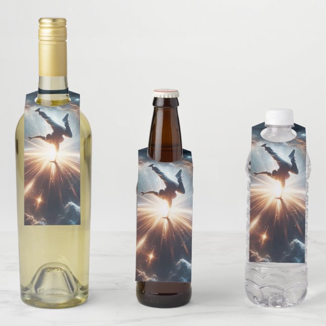 Galactic Breakdance Explosion in Deep Space Bottle Tag (In Situ)