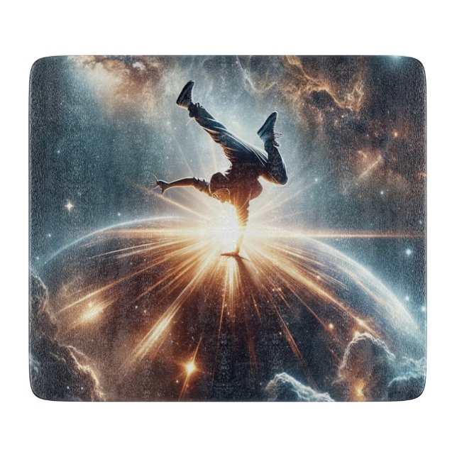 Galactic Breakdance Explosion in Deep Space Cutting Board (Front)