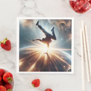 Galactic Breakdance Explosion in Deep Space Napkin