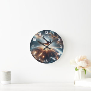 Galactic Breakdance Explosion in Deep Space Round Clock