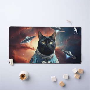 Galactic Cat Astronaut Desk Mat