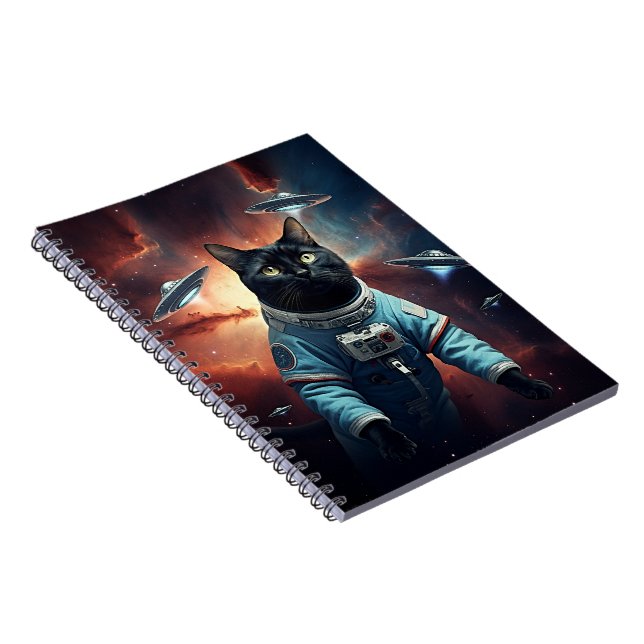 Galactic Cat Astronaut Notebook (Right Side)