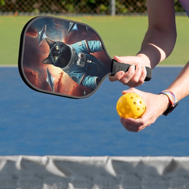 Galactic Cat Astronaut Pickleball Paddle (Insitu)