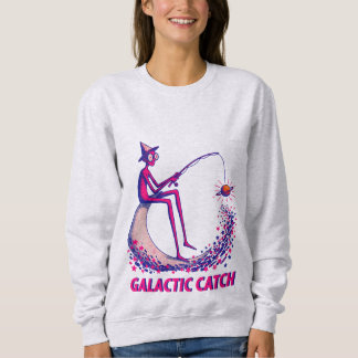 Galactic Catch Illustration – Moon Fishing & Glowi Sweatshirt