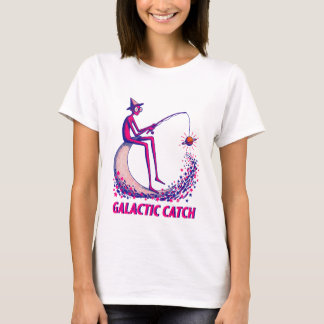 Galactic Catch Illustration – Moon Fishing & Glowi T-Shirt
