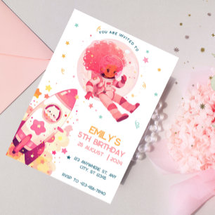 Galactic Celebration for Girls Invitation