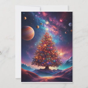Galactic Christmas Dreams Holiday Card