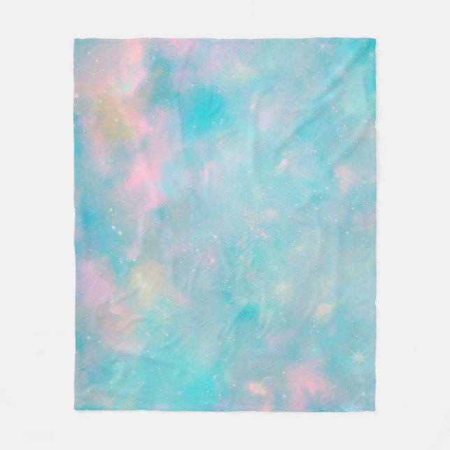 Galactic Comfort Nebula Fleece Blanket (Front)